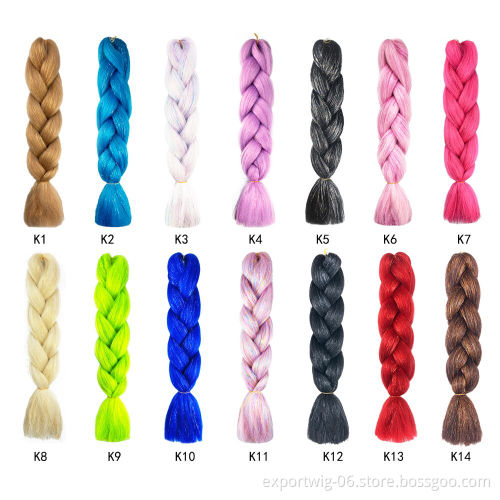 New design Jumbo Ombre Braiding Hair with Glitter hair tinsel Crochet Braiding 24 inch 100g Synthetic Hair Extensions